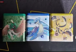 Pokemon TCG Stacking Tins - Blue, Yellow, Green EMPTY Lot (Set of 3) - Image 2