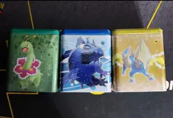 Pokemon TCG Stacking Tins - Blue, Yellow, Green EMPTY Lot (Set of 3) - Image 4
