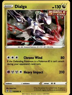 Pokemon TCG Dialga Evolving Skies 112/203 Promo Cosmos Holo Rare - Image 1