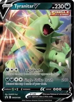 Pokemon TCG Tyranitar V Sword & Shield - Battle Styles SWSH109 Promo NM FRESH - Image 1