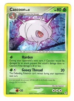 Pokemon TCG Cascoon Lv.8 Diamond & Pearl Base Set 44/130 Regular Uncommon NM - Image 1