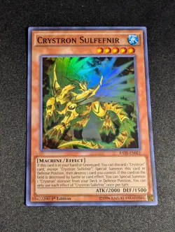 Yugioh - Crystron Sulfefnir RATE-EN021 1st Edition Super Rare NM - Image 1