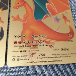 Charizard V 220HP Gold Foil Cards 079/073 Pokemon - Image 5
