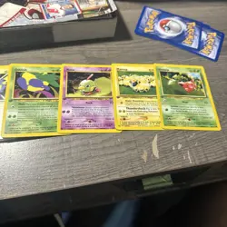 POKEMON NEO GENSIS 1ST EDITION 21 CARD LOT BAYLEEF PIKACHU SLOWPOKE WOOPER + - Image 2