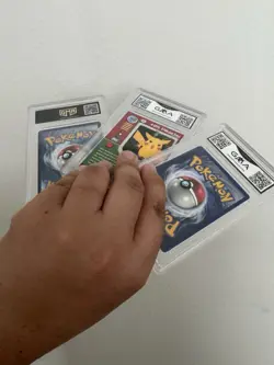 GMA Pokemon Graded Card Collection. Lot Of 3. Charizard Cubone 1999 Pikachu Tops - Image 3