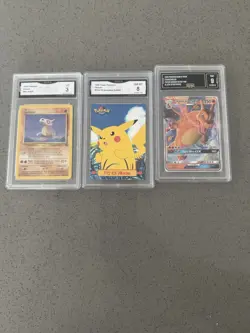 GMA Pokemon Graded Card Collection. Lot Of 3. Charizard Cubone 1999 Pikachu Tops - Image 4