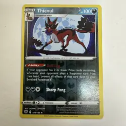 Pokemon Thievul 104/189 Reverse Holo Rare Astral Radiance TCG Card NM - Image 2