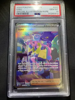 Pokemon TCG Iono Scarlet & Violet Paldean Fates Card 237/091 Gem Mint PSA 10 - Image 1