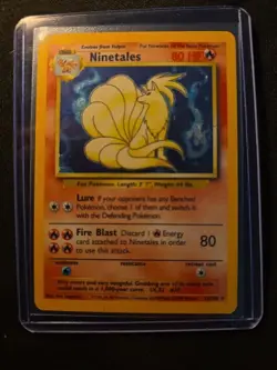Pokemon TCG Ninetales Base Set Holo Unlimited Rare Card 12/102 - Image 1