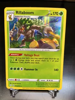 Rillaboom 013/072 Shining Fates Pokemon TCG NM - Mint Holo Rare Card - Image 1