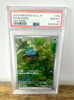 PSA 10 Bulbasaur 166/165 Sv2a: Pokemon Card 151 Holo (Japanese) ART RARE - Image 1