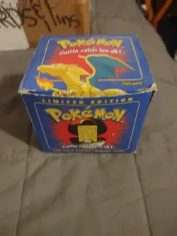 23K Gold Plated CHARIZARD Trading Card 1999 Burger King Pokemon Ball - Image 1