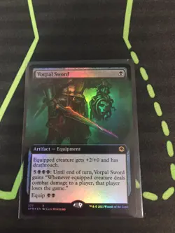 MTG Magic The Gathering Vorpal Sword Foil Ext. Art DnD Artifact Commander - Image 1