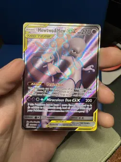2019 Pokemon Sun & Moon Unified Minds Mew Mewtwo FA GX Tag Team - Image 3