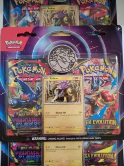 3x Pokemon Mega Evolution & Phantasmal Flames 2-Pack Blister Raikou - Sealed - Image 2