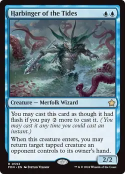 HARBINGER OF THE TIDES x4 mtg NM-M Foundations 4 Rare - Image 1