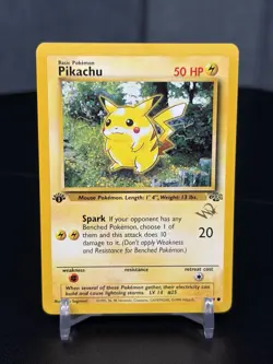 Pikachu Gold W WOTC Stamp 60/64 - 1st Edition WOTC Promo Pokemon TCG Jungle - MP - Image 1