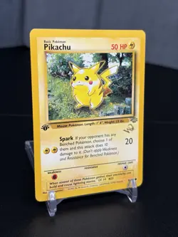 Pikachu Gold W WOTC Stamp 60/64 - 1st Edition WOTC Promo Pokemon TCG Jungle - MP - Image 2
