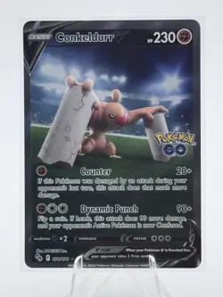Conkeldurr V (Alternate Full Art) 074/078 Pokemon GO Holo - Image 1