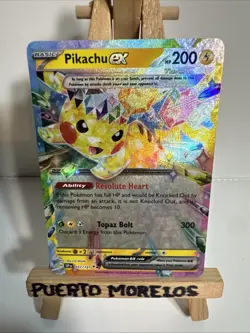 Pokemon Pikachu ex Full Art Tera Holo Double Rare 057/191 - Image 1