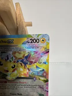 Pokemon Pikachu ex Full Art Tera Holo Double Rare 057/191 - Image 3