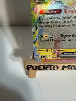 Pokemon Pikachu ex Full Art Tera Holo Double Rare 057/191 - Image 5