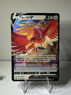 Ho-Oh V 140/195 Ultra Rare Pokemon TCG SWSH Silver Tempest Near Mint - Image 1