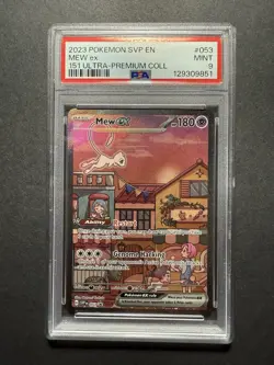 2023 Pokemon SVP EN Mew ex Black Star Promo 151 Ultra Premium Coll #053 PSA 9 - Image 1
