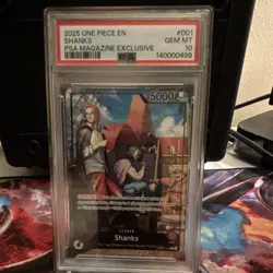 Bandai One Piece CCG 2025 Shanks OP09-001 Leader Foil Promo PSA 10 EN - Image 1