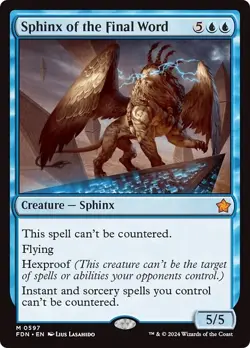 SPHINX OF THE FINAL WORD mtg NM-M Foundations 1 Mythic - Image 1