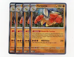 4x Hariyama 073/132 Holo Rare Mega Evolution Pokemon NM Card Playset - Image 1