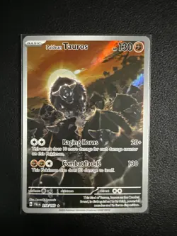 Paldean Tauros Holo Illustration Rare Card 218/193 Sv02: Paldea Evolved - Image 1