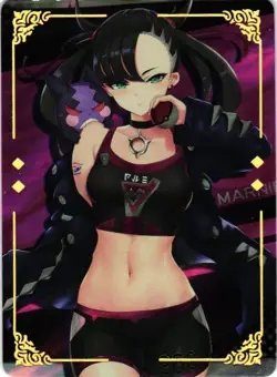 MARNIE Trainer Holographic Goddess Custom Art Anime Collectible Card - Image 1