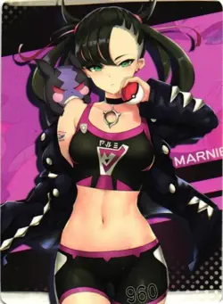 MARNIE Trainer Holographic Goddess Custom Art Anime Collectible Card - Image 2