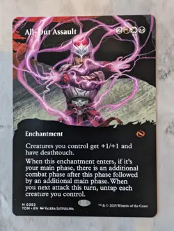 All-Out Assault (Borderless) | Mythic MTG TDM Tarkir | Mardu Extra Combat | NM - Image 1