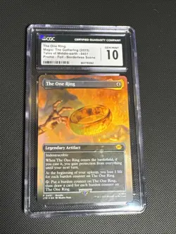 MTG The One Ring Borderless Foil - #0451 - Lord Of The Rings LTR CGC 10 - Image 1