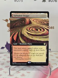 MTG Turbulent Steppe (Extended Art) - 106 - Commander: Secrets of Strixhaven - Image 1