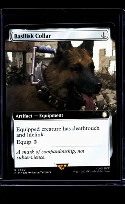 2024 MTG Magic The Gathering PIP Fallout Extended Art #480 Basilisk Collar - Image 1