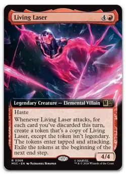 Living Laser (Extended Art) #366 NM Commander: Marvel Super Heroes MSC Magic MTG - Image 1