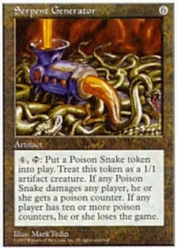 4x MTG Serpent Generator, Moderate Play, English Fifth Edition - Image 1
