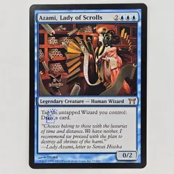 JUDGE STAMPED AZAMI, LADY OF SCROLLS CHAMPIONS OF KAMIGAWA LP MTG - Image 1