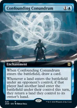 1x Confounding Conundrum ~ Extended Art NM-Mint, English Zendikar Rising MTG Mag - Image 1
