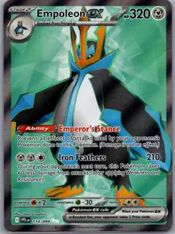 Empoleon ex 114/094 Ultra Rare Phantasmal Flames Pokemon Near Mint - Image 1