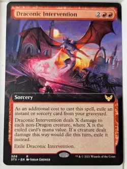 Draconic Intervention - Extended Art - Strixhaven- Magic the Gathering MTG Nice! - Image 1