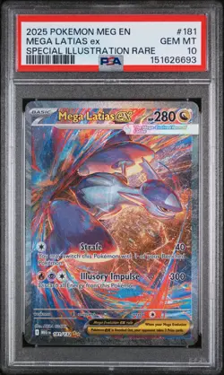 2025 Pokemon Mega Evolution Mega Latias EX Special Illustration Rare PSA 10 #181 - Image 1