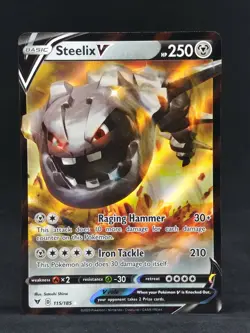 Vivid Voltage Steelix V #115. Near Mint. Ultra Rare 2020 Pokemon card. - Image 1