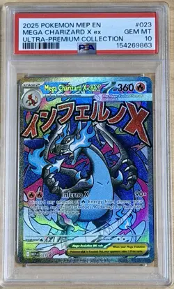 2025 Pokemon MEP EN Ultra Premium Collection #023 Mega Charizard X ex PSA 10 💎 - Image 1