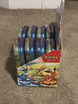 Pokemon Prismatic Evolutions 8x Official Empty Mini Tins Set Display | No Packs - Image 2