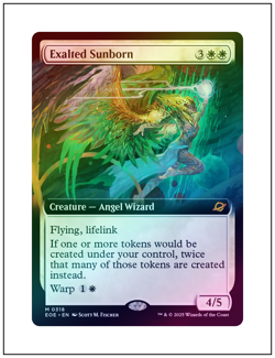 1x Exalted Sunborn, Extended Art Foil, Edge of Eternities, Magic MTG NM - Image 1