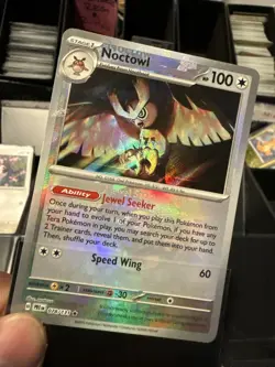 Pokemon Prismatic Evolutions Noctowl Poke Ball Pattern - Texture Shift Error - Image 2